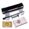 Coffret de baguette magique de luxe fred 36,5 cm authentique, métal et résine, motifs fantastiques détaillés avec support élégant, boîte cadeau sorcier.