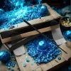 Coffret de baguette magique de luxe snape 35 cm authentique, métal et résine, motifs fantastiques détaillés avec support élégant, boîte cadeau sorcier.
