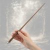 Coffret de baguette magique de luxe newt 36 cm authentique, métal et résine, motifs fantastiques détaillés avec support élégant, boîte cadeau sorcier.