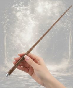 Coffret de baguette magique de luxe newt 36 cm authentique, métal et résine, motifs fantastiques détaillés avec support élégant, boîte cadeau sorcier.