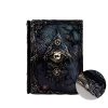 Grimoire Magique Œil de Dragon 3D, carnet rechargeable A5, œil blanc, style gothique vintage.