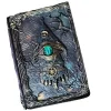 Grimoire Magique Œil de Dragon 3D, carnet rechargeable A5, œil vert, style gothique vintage.