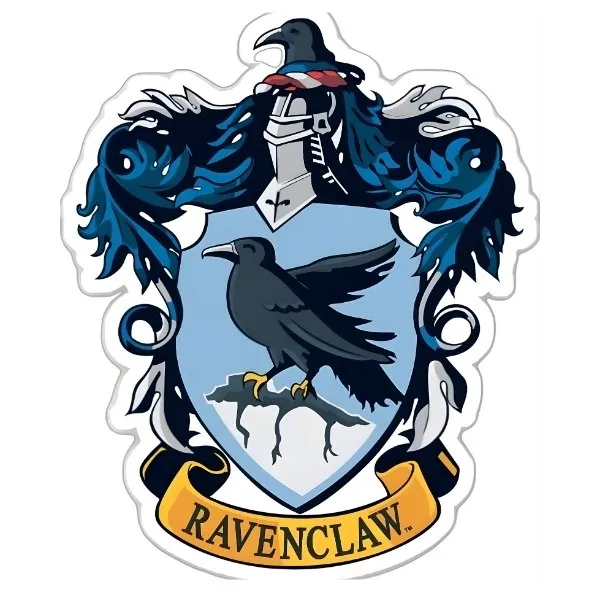 Emblème de la maison Ravenclaw Serdaigle aigle bleu et bronze école de magie Poudlard