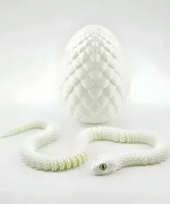 Alternative view of Serpent des neiges articulé en impression 3D + oeuf protecteur