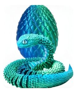 Alternative view of Serpent des sables articulé en impression 3D & oeuf assorti