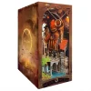Serre-livres décoratif Book Nook en bois sur le thème du Seigneur des Anneaux avec éclairage LED intégré et détails de Fondcombe