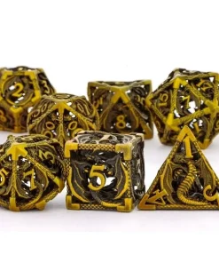Alternative view of Artefact de l'Écaille d'Or - Dés en Métal Creux JDR & D&D