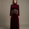 Ceinture corset médiévale en similicuir marron avec sacoche et bourse – Image 2
