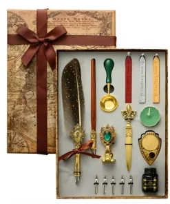 Alternative view of Coffret Calligraphie Essentiel - Stylo Plume, 5 Pointes & Kit Sceau de Cire Dragon