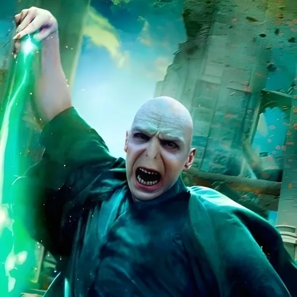 Voldemort, mage noir puissant jet de sort vert magie interdite et incantations