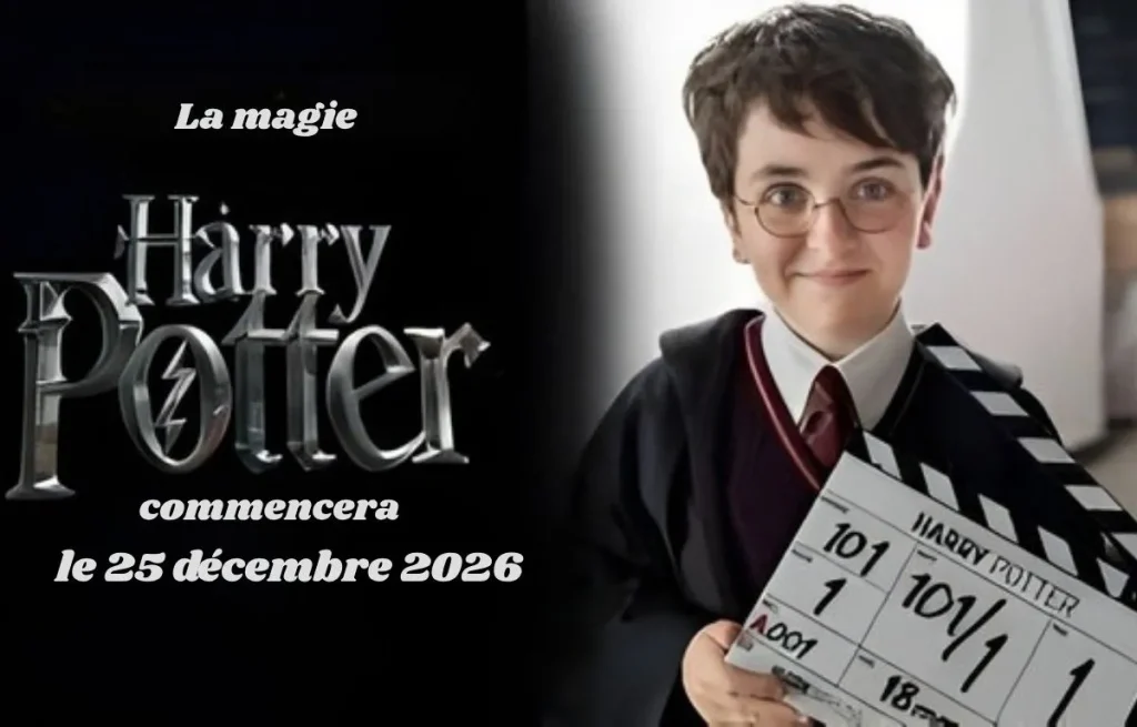 Affiche officielle série Harry Potter HBO Max sortie Noël 2026 avec Dominic McLaughlin en costume de sorcier
