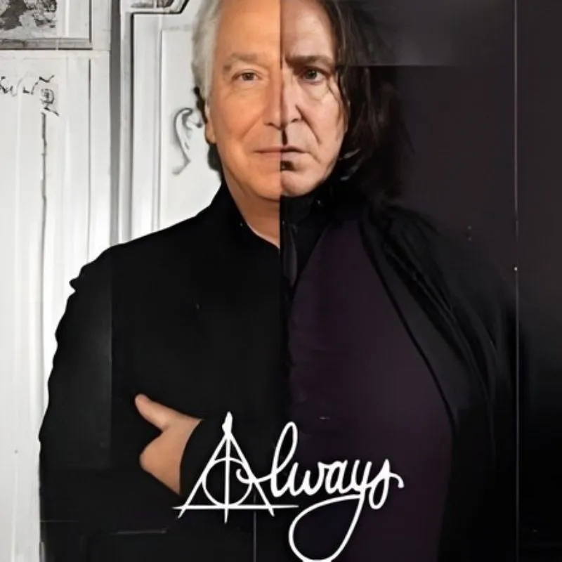 Hommage Alan Rickman Severus Rogue Always Harry Potter double visage