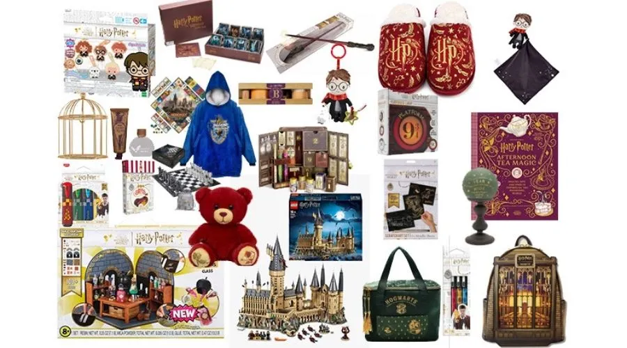 Coffret cadeau Harry Potter pour fille avec sweat à capuche bleu, chausson et accessoires de sorcier