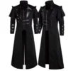 Manteau gothique noir inspiré de l'univers médiéval
