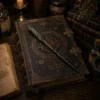 Réplique fidèle de la Baguette Lumineuse Harry sur livre Magique