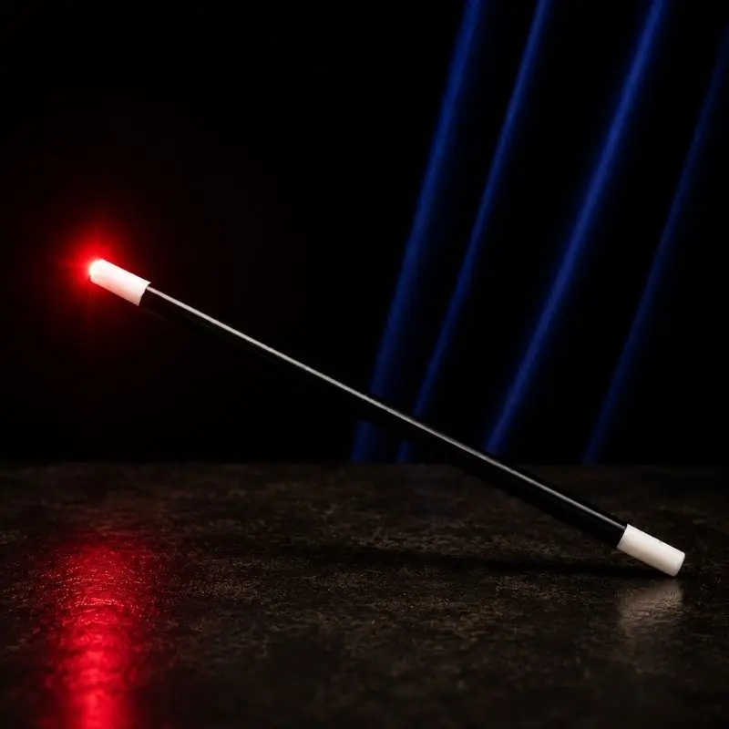 Baguette magique LED Rouge Houdini 33cm, rechargeable, pour magie et cosplay.