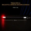 Taille et caractéristiques de la baguette magique Houdini LED rouge