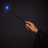 Baguette mystique de collection noire mate avec lumière LED pour cosplay