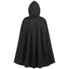 Cape Médiévale Noire à Capuche – Image 4