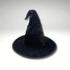 Chapeau sorcier alchimiste noir, polyester vieilli avec broderies, idéal GN cosplay.