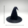 Taille du Chapeau sorcier alchimiste noir, polyester vieilli avec broderies, idéal GN cosplay.
