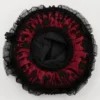 Chapeau de Sorcière Gothique Noir et Rouge – Image 3