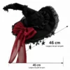 dimension chapeau de sorcière gothique noir et rouge