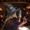 Chapeau de Sorcière Noir Effet Brûlé – Image 2