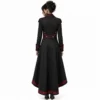 Manteau gothique victorien femme noir à coupe asymétrique