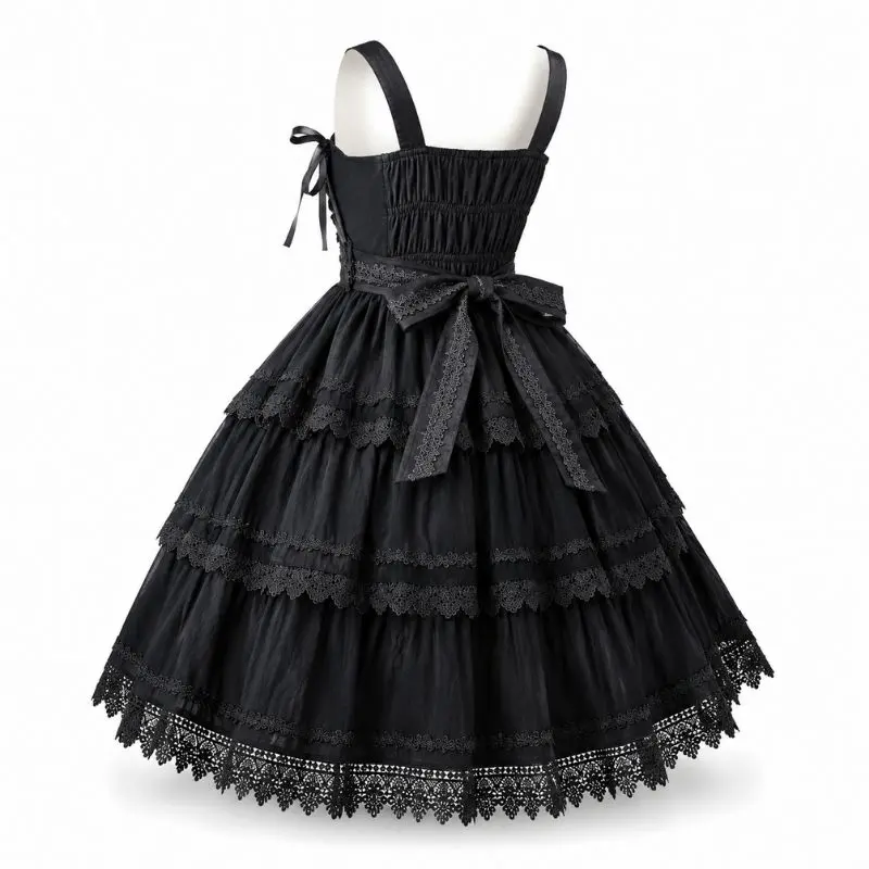 Robe Gothique Lolita Noire – Image 4