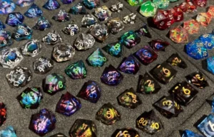 Grande collection de sets de dés polyédriques multicolores en résine pour joueurs de jeu de rôle