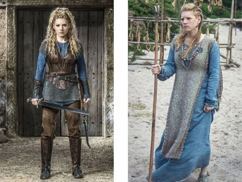 Tenue complète de guerrière viking style Lagertha pour cosplay