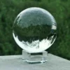 Boule de Cristal des Oracles K9 80mm, transparente avec support pour photo, déco, divination.
