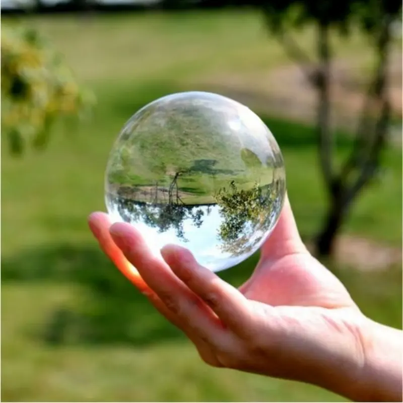 Sphère en cristal K9 transparente 80 mm idéale pour la divination et la décoration mystique