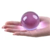 Boule de Cristal Éthérée en verre rose pour décoration mystique, divination