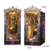 Serre-livres Book Nook Pandora lumineux avec décor fantasy miniature