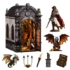 Serre-livres Repaire du Dragon avec trésor miniature et lumière LED