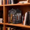 Book Nook royaume du dragon avec trésor caché et décor miniature lumineux