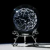 Boule de cristal K9 transparente, constellations Zodiaque 3D