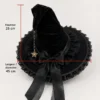 Chapeau sorcière femme noir à pointe souple avec pendentif étoile