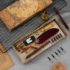 Coffret calligraphie avec plume d’oie et sceau en cire