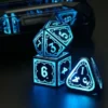 Dés polyédriques DnD LED avec coffret de recharge USB-C