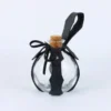 Fiole à potion magique Nocturna en verre, harnais cuir noir et liège pour GN