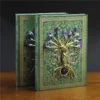 Grimoire ésotérique vert forêt avec Arbre de Vie doré