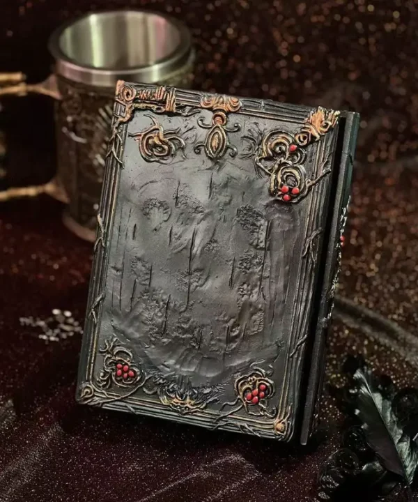 Grimoire magique gothique Corbeau Noir avec couverture 3D
